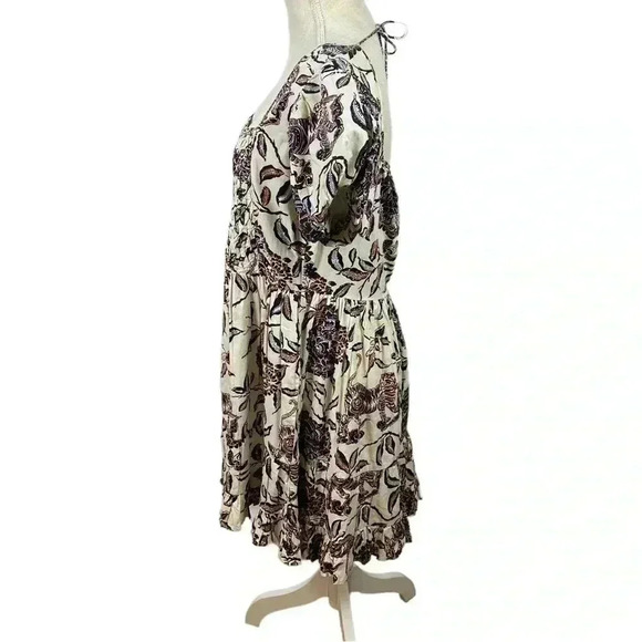 House Of Harlow 1960 Ozzie Ivory Print Mini Dress With Pockets Size Small - Picture 2 of 13